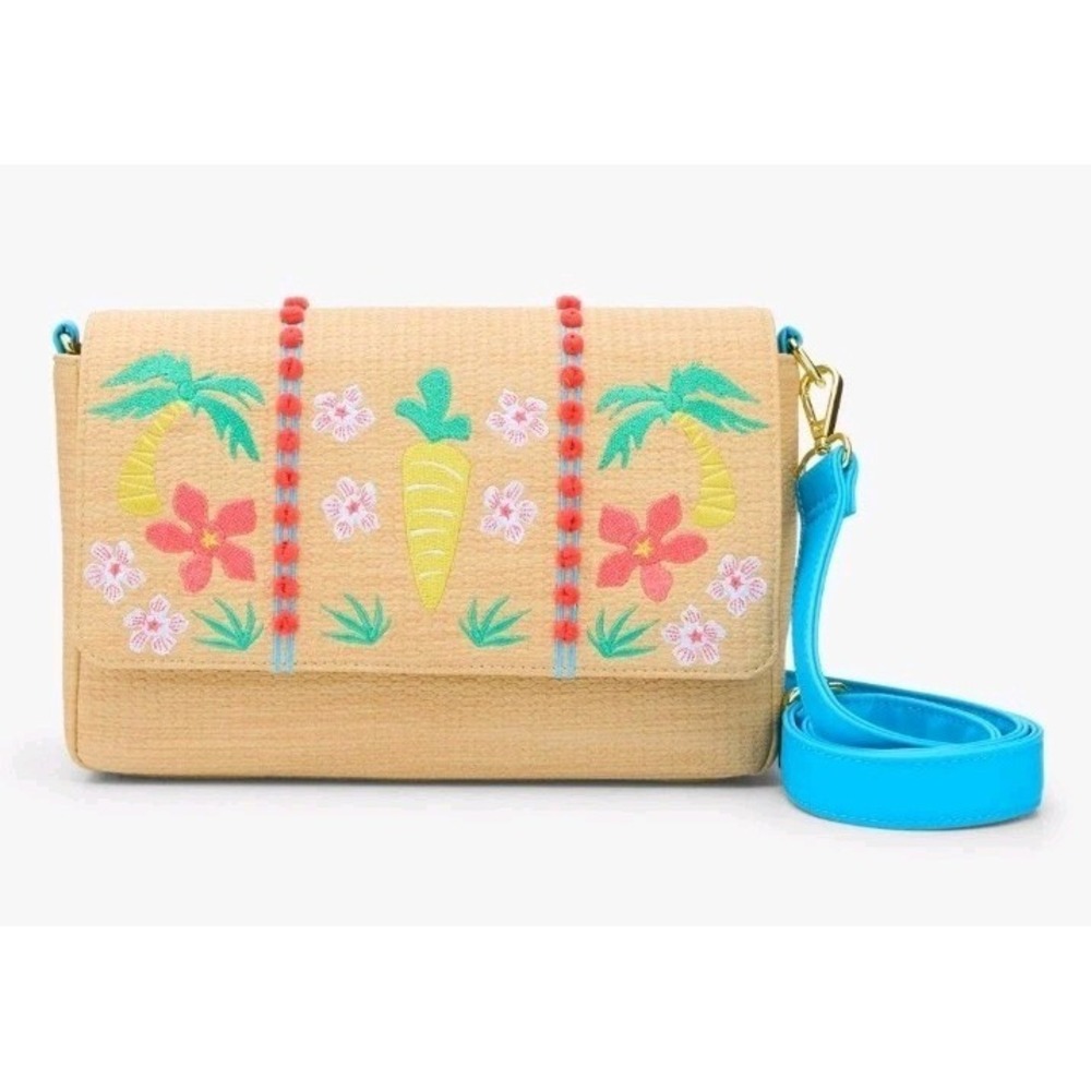 NEW Loungefly Zootopia 2 Judy Hopps Embroidered Tropical Woven Crossbody Bag‎